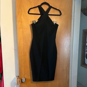 Likely Black Halter Bodycon Dress Cocktail